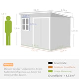thumbnail of Outsunny-Gartenschuppen-260L x 177B x 190H cm-Dunkelgrau
