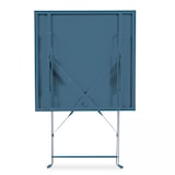 thumbnail of Table de jardin pliante bistrot en acier bleu pacific  - Oviala