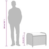 thumbnail of vidaXL Gartenhocker mit Kissen Grau 58x46x46 cm Poly Rattan