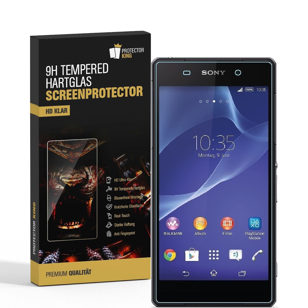 2x 9H Hartglas für Sony Xperia Z2 Panzerfolie Displayglas Schutzglas HD KLAR Panzerglas Schutzfolie