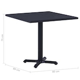 thumbnail of Mesa de jardín negra 80x80x75 cm