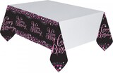 thumbnail of Happy Birthday Tischdecke pink schwarz
