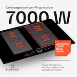 thumbnail of Delicatessa 77 Flex Einbaukochfeld Induktion 4 Zonen 7000W Glaskeramik Schwarz