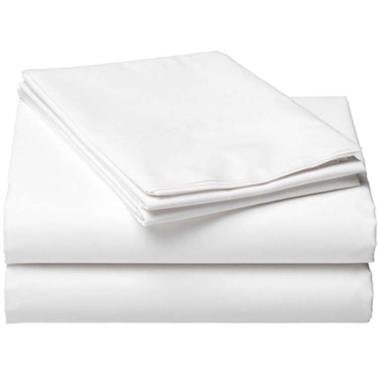 Bettbezug Weiß 140x210+30 cm 100% Baumwolle Uni glatt mit Hotelverschluss