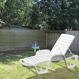 thumbnail of Lettino Prendisole Impilabile Fisso Progarden Relax Piscina Letto Sdraio per Mare Bianco 192x71x100h cm