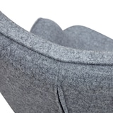 thumbnail of SalesFever Polstersessel Webstoff | Gestell Metall Holzoptik Eiche | B 80 x T 99 x H 92 cm | grau