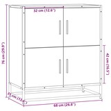 thumbnail of vidaXL Sideboard Sonoma-Eiche 68x35x76 cm Holzwerkstoff
