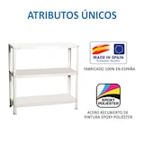 thumbnail of SimonRack Metallregal mit Schrauben 1000x900x300 mm, 3 Böden, 75 kg Biegepunkt, Weiss - Advantage