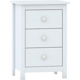 thumbnail of Mesita con Tres Cajones, medidas:   63x43x35 cm, pino macizo, color blanco.