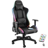 thumbnail of tectake Sedia da ufficio Tartaros, LED, funzione massaggio  nero/nero