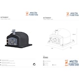 thumbnail of MF - Forno a Legna da Esterno in Muratura Modello KITAWAY (Nero - 120 x 120 x 65 cm) – Isolato con Sughero e 3 Coperte in Ceramica