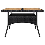 thumbnail of vidaXL 9-tlg. Garten-Essgruppe Poly Rattan und Massivholz Schwarz