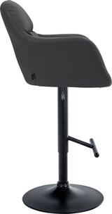 thumbnail of Barhocker TUBEL - Kunstleder Schwarz 57x59x97 cm Schwarz | Barstuhl Höhenverstellbar Mit Lehne Drehbar Tresenhocker Tresenstuhl Kneipenhocker