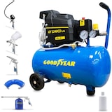 thumbnail of Goodyear - Compresor Eléctrico Portátil 24L con Kit 5 Accesorios, 2HP (1.5kW) Motor de Inducción, 8 bares, 165 l/min, Silencioso