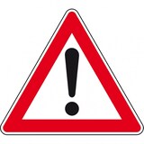 thumbnail of Verkehrszeichen Gefahrenstelle, Nr.101, Aluminium RA1, reflektierend, SL 630mm