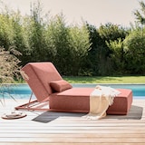 thumbnail of Bain de soleil avec coussin inclinable 5 positions terracotta