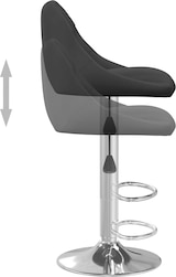 thumbnail of Décoshop26 - Set aus 2 Barhockern Hochstühlen schwarzem Samtsitz Stahlgestell DEC029829