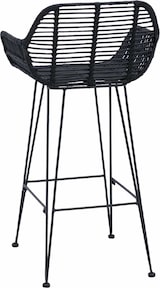 thumbnail of vidaXL Barstuhl 2 pcs Schwarz 55 x 52 x 92 cm Rattan und Eisen
