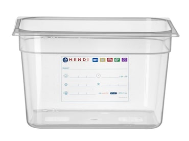 Gastronorm 1/2, HENDI, GN 1/2, 12,5L, Transparente, 325x265x(H)200mm
