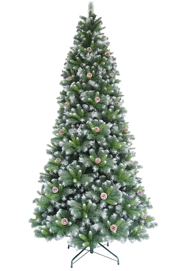 Tarrington House künstlicher Weihnachtsbaum, Kunststoff, Ø 142 x 300 cm, grün/weiß