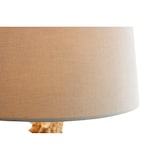 thumbnail of SalesFever Lampadaire bois flotté |Abat-jour lin|Structure bois flotté et tube métallique|Base bois d'hévéa|L30xP30xH150cm|noir–naturel–blanc