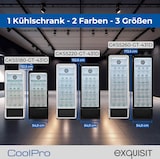 thumbnail of Exquisit Glastürkühlschrank, 200l Getränkekühlschrank mit LED, Umluft, 3 verstellbare Ablagen, CoolPro, GKS5180-GT-431D schwarz