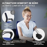 thumbnail of Ergonomischer Bürostuhl mit Armlehnen Netzgewebe Blau mit Rollen