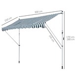 thumbnail of Outsunny - Markise - L300 x B150 x H170-280 cm