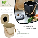 thumbnail of HMF Nachhaltiger Biomülleimer Küche, Geruchsdichter Komposteimer mit Deckel, 3 Liter, Beige