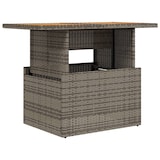 thumbnail of vidaXL Tuintafel 100x55x73 cm poly rattan en acaciahout grijs