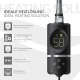 thumbnail of LuxeBath Heizstab 1200 W Schwarz mit Thermostat & Digitalanzeige – Elektrischer Heizstab mit Timer-Funktion, Heizpatrone für Badheizkörper,