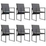 thumbnail of vidaXL Garten Essgruppe 7 pcs Schwarz Stahl