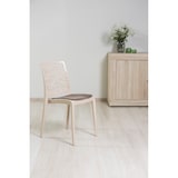 thumbnail of Lot de 6 chaises en polypropylène avec coussin, empilables, design moderne pour cuisine, salle à manger, bar ou restaurant – Anna – Crème/Taupe