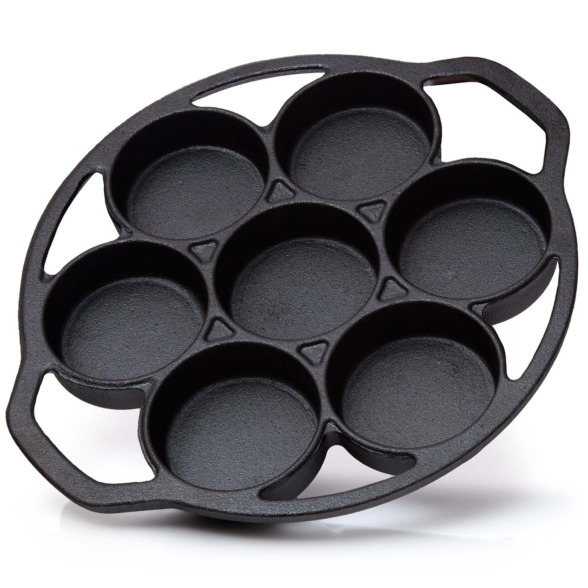 BBQ-Nerd® 6er Muffinbackform aus Gusseisen ? Cupcake Pan für Grill, Ofen & Dutch Oven ? Antihaft Muffinförmchen - Gusseiserne Muffinform mit Henkel