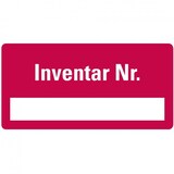 thumbnail of Inventaretikett Inventar Nr., einzeilig, rot, Dokumentenfolie, 40x20mm, 16/Bogen