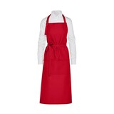 thumbnail of AMSTERDAM - Recycled Bib Apron with Pocket: One Size / Red
