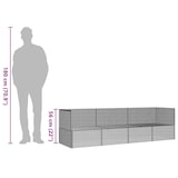 thumbnail of vidaXL Outdoor-Loungebett mit Kissen Grau Poly Rattan