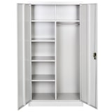 thumbnail of tectake Lockerkast met 6 vakken en hanggedeelte - grijs, 80 cm - 404383