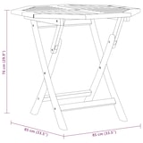thumbnail of vidaXL Klappbarer Gartentisch 85x85x76 cm Teak Massivholz