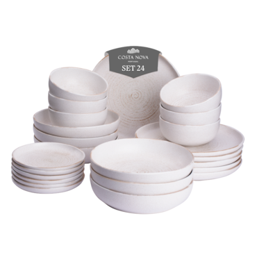 Costa Nova Vermont Serviesset 6-perrsoons 24-delig Wit