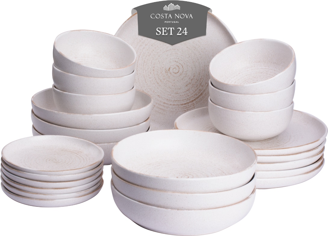 Costa Nova Vermont Serviesset 6-perrsoons 24-delig Wit