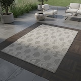 thumbnail of Küchenteppich Geo-Muster Robust Waschbar Strapazierfähig Terrasse Garten Grau 80x150 cm OEKO-TEX Schadstoffgeprüft – ORLA von Kadima Design
