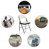 thumbnail of Silla de confidente / silla para visitas / silla plegable TUDELA PU blanco hjh OFFICE