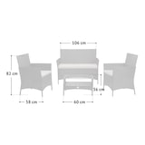 thumbnail of SVITA BROOKLYN polyrattan zitgroep loungeset tuinset grijs