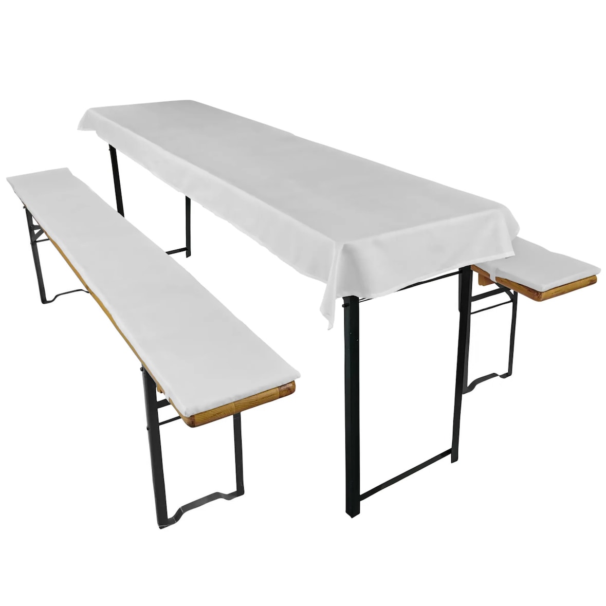 Bierzeltgarnitur 3 Teilig Tischdecke 70x240 cm Bierbankauflagen 220x25x2 cm