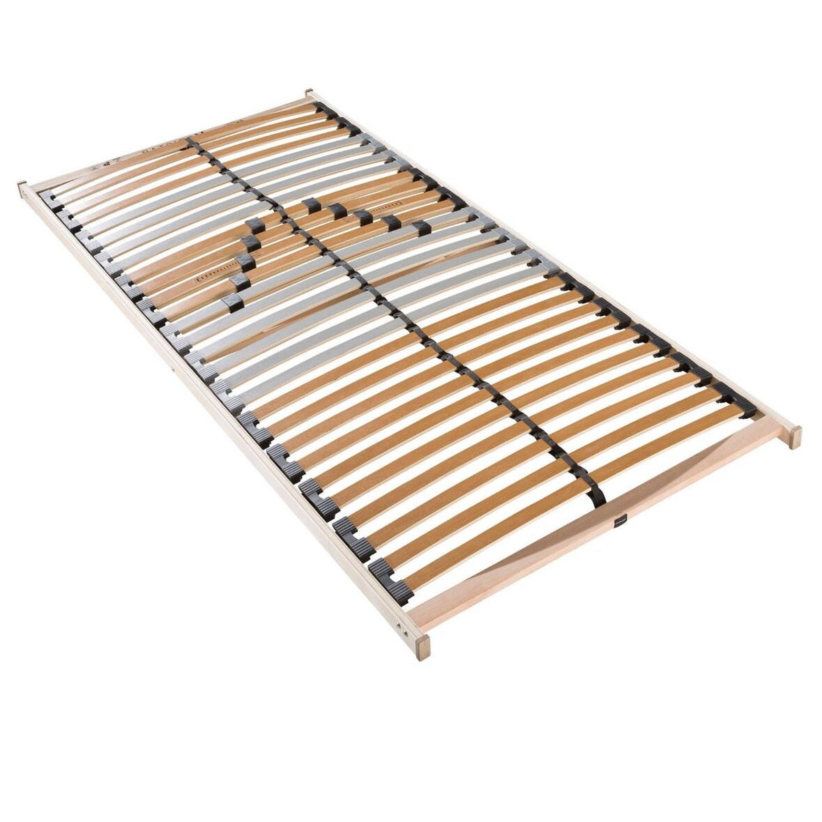 Lattenrost 90x200 cm vormontiert 28 Latten 5-Zonen belastbar ca. 150 Kg Birkenschichtholz Made in Germany