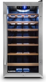 thumbnail of Klarstein Vinamour 26 Uno Weinkühlschrank 26 Flaschen 88 Liter Edelstahl LED Edelstahl