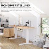 thumbnail of bümö elektrisch höhenverstellbarer Schreibtisch 160x80 cm in weiß, Gestell silber - Sitz & Stehschreibtisch mit Memoryfunktion, elektrischer