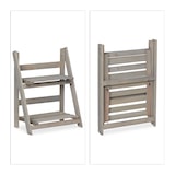 thumbnail of Relaxdays Blumentreppe, 2-stufig, Blumenleiter Holz, klappbar, Leiterregal für Pflanzen, HBT: 51,5 x 41 x 24 cm, grau