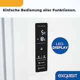 thumbnail of Exquisit Side-by-Side Kühl-Gefrierkombination, 442 Liter, No-Frost, LED-Display, 10 Ablagen, leiser Betrieb, 91 cm Breite, SBS546-040E weiss